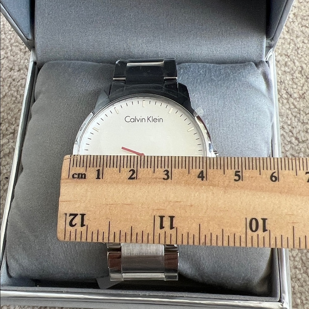 Calvin Klein White and Silver Men's Watch 40mm stainless steel band - Picture 6 of 6